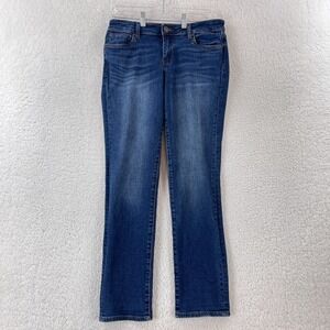 Kut from the Kloth Blue Denim Katy Boyfriend Jeans Womens Mid-Rise Casual Size 6